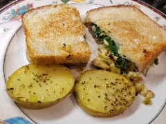 Spinach Artichoke Grilled Cheese